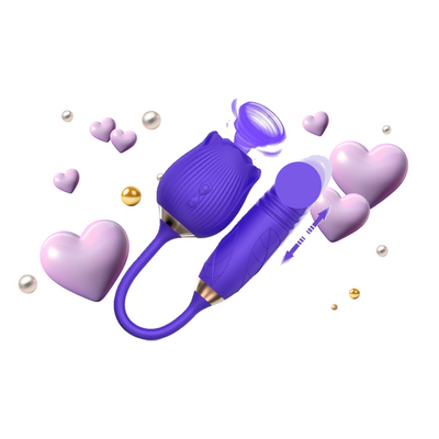 Rose Wellness Vibrator mit Doppelfunktion