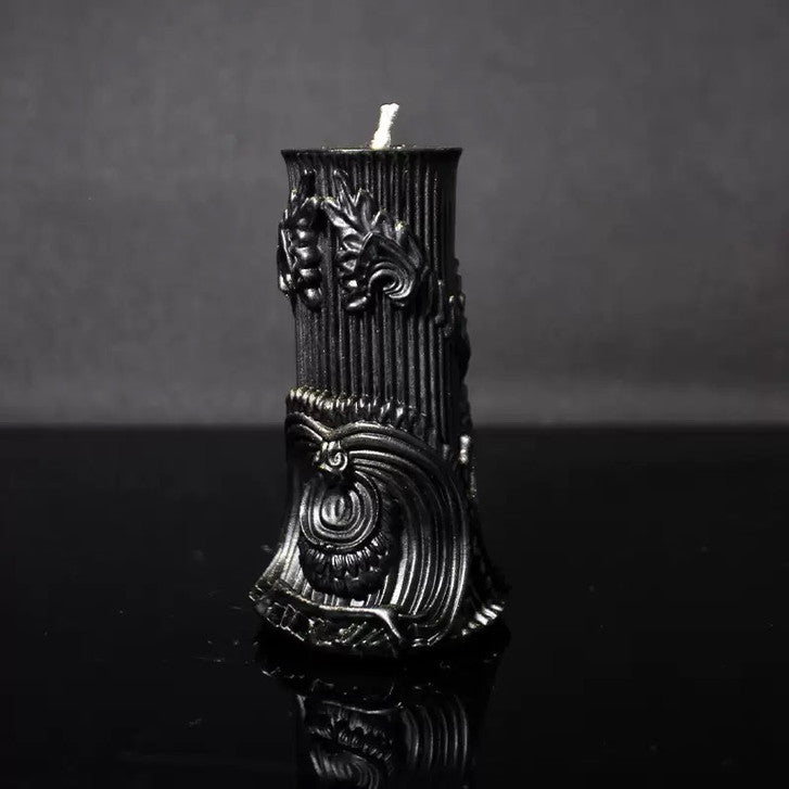 Vergoldete Tropfsäulenkerze